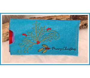 ADVENTSKALENDER 23. Dezember - Stickdatei - Merry Christmas Mistel